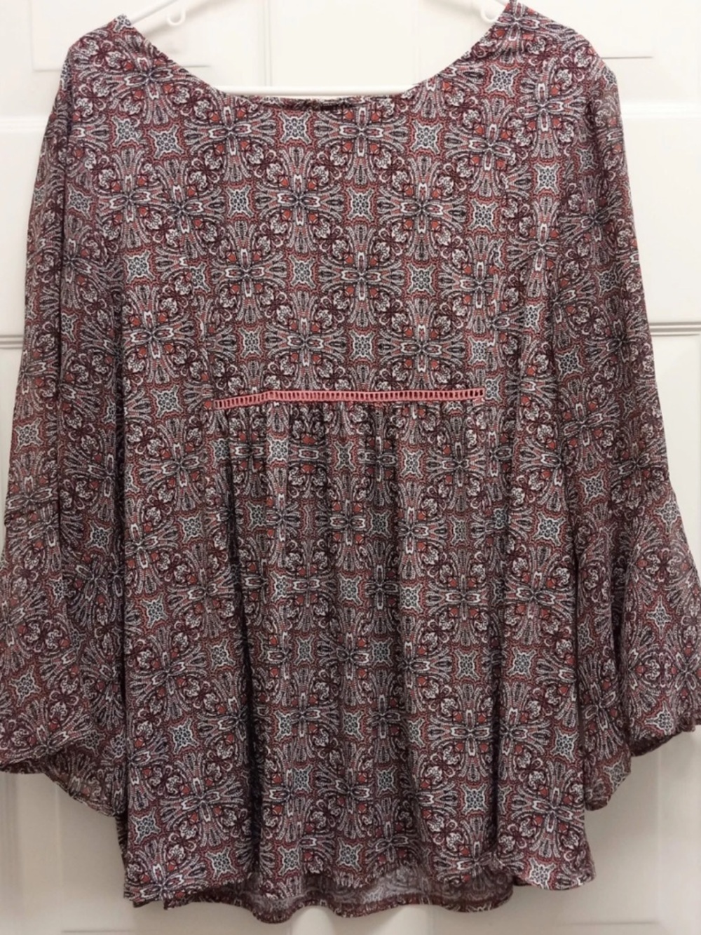 Roz & Ali Fairy Floral Geometric Tunic, XL